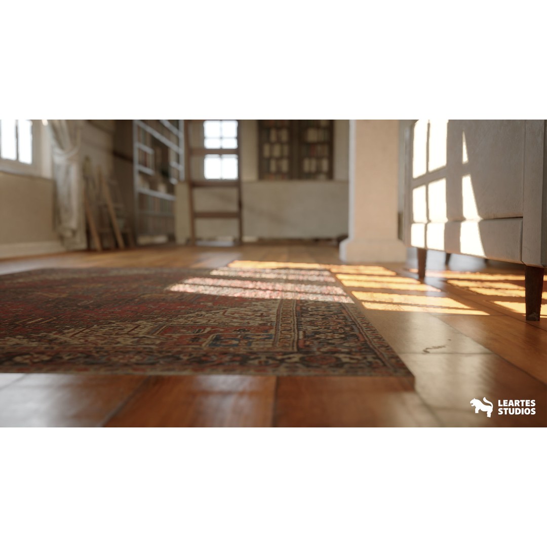 English Cottage Interior 3D Model – Low Poly Game Ready Asset, FBX - View 12