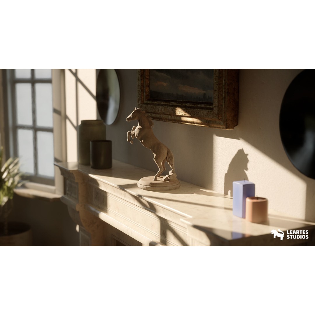 English Cottage Interior 3D Model – Low Poly Game Ready Asset, FBX - View 6