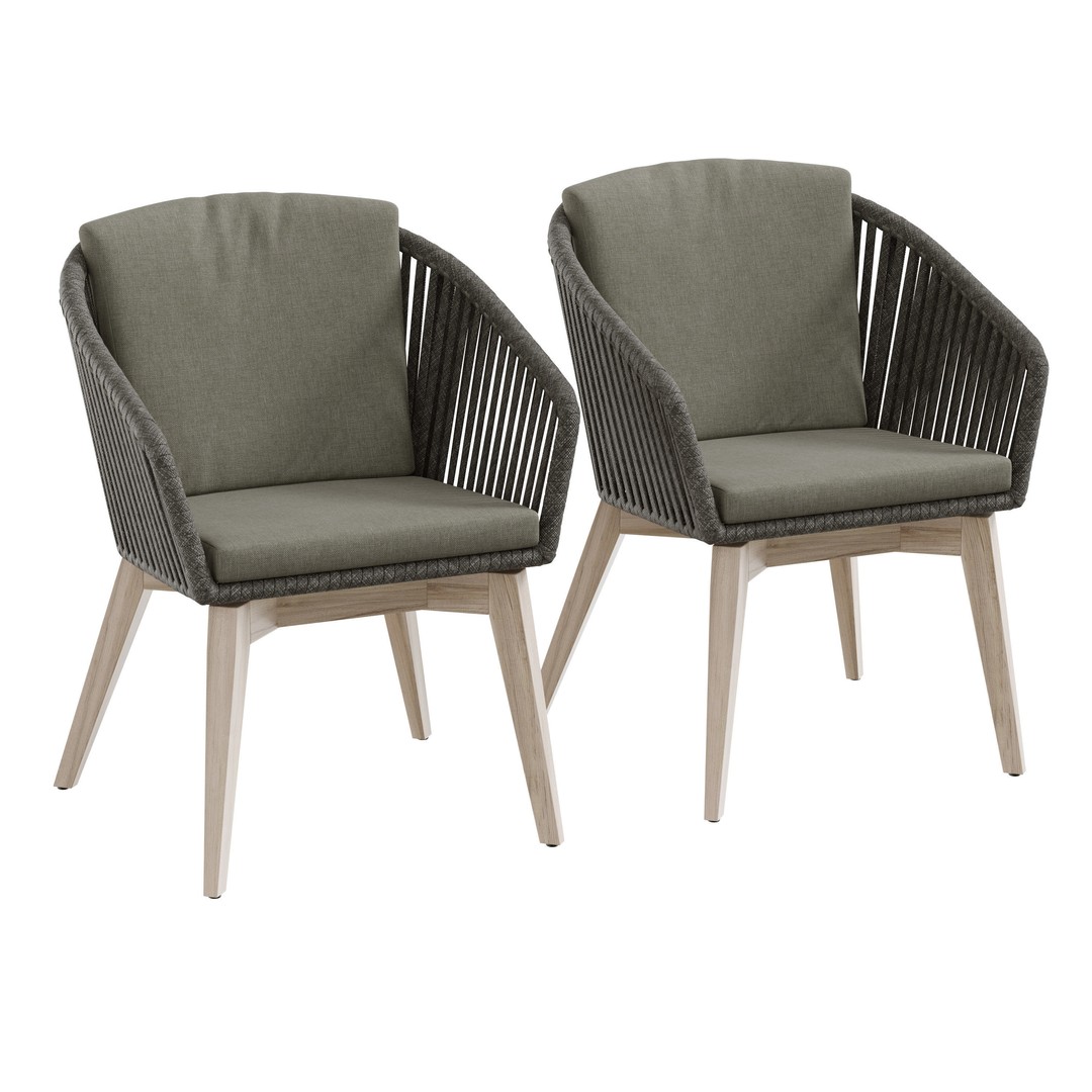 4so Santander Outdoor Dining Chair 3D Model – Wicker Garden Furniture, FBX - View 3
