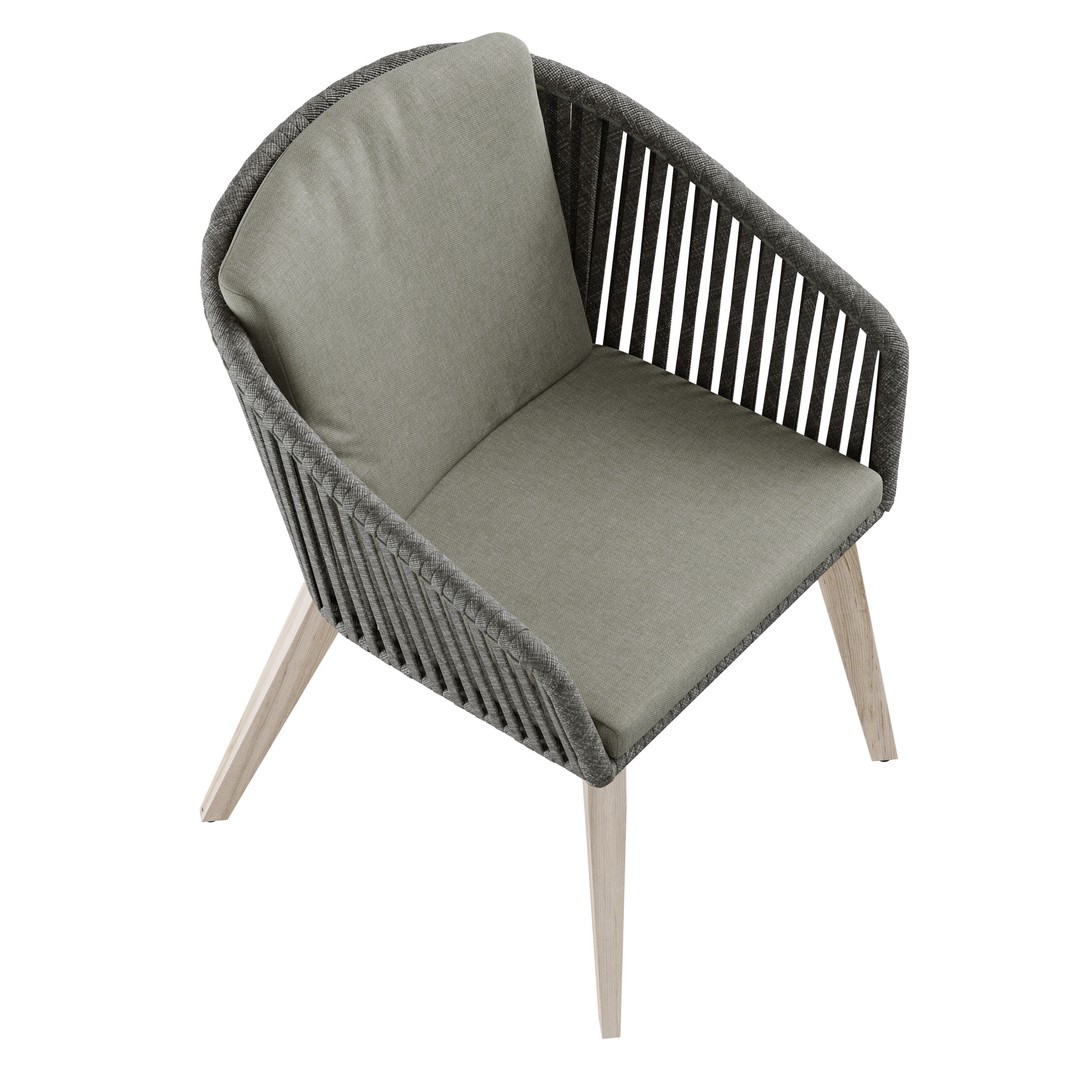 4so Santander Outdoor Dining Chair 3D Model – Wicker Garden Furniture, FBX - View 6