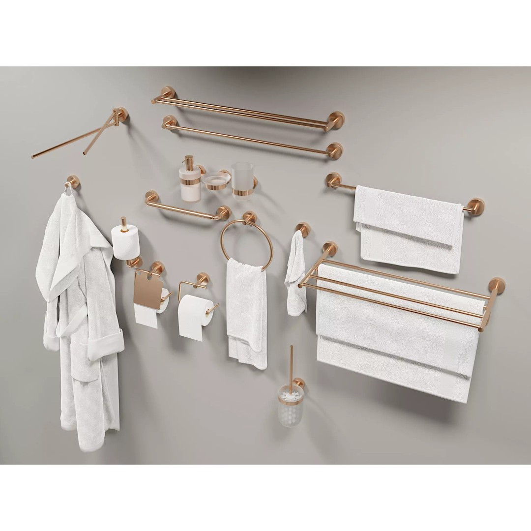 Luxury Bathroom Decoration Assets 3D Model – Realistic Decor Set, Blender - View 2