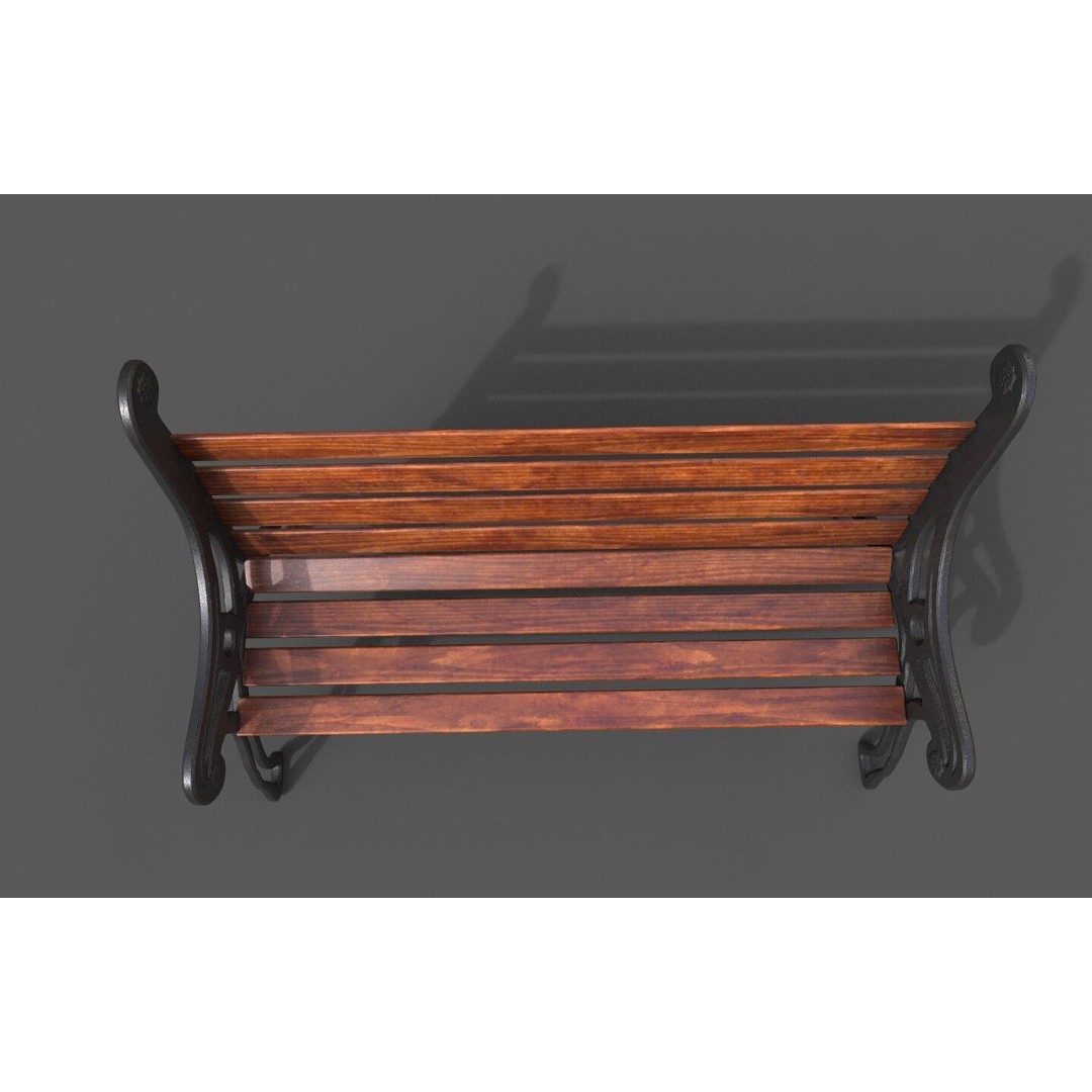 Street Bench 3D Model – Low-Poly Furniture Asset, FBX/OBJ