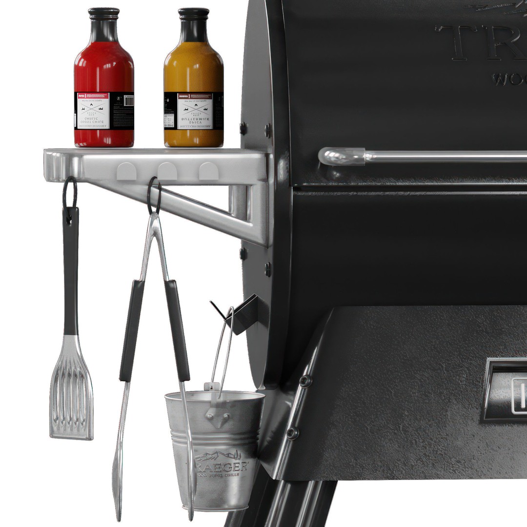 Traegar BBQ 3D Model – Outdoor Grill with Accessories, FBX, OBJ - View 6