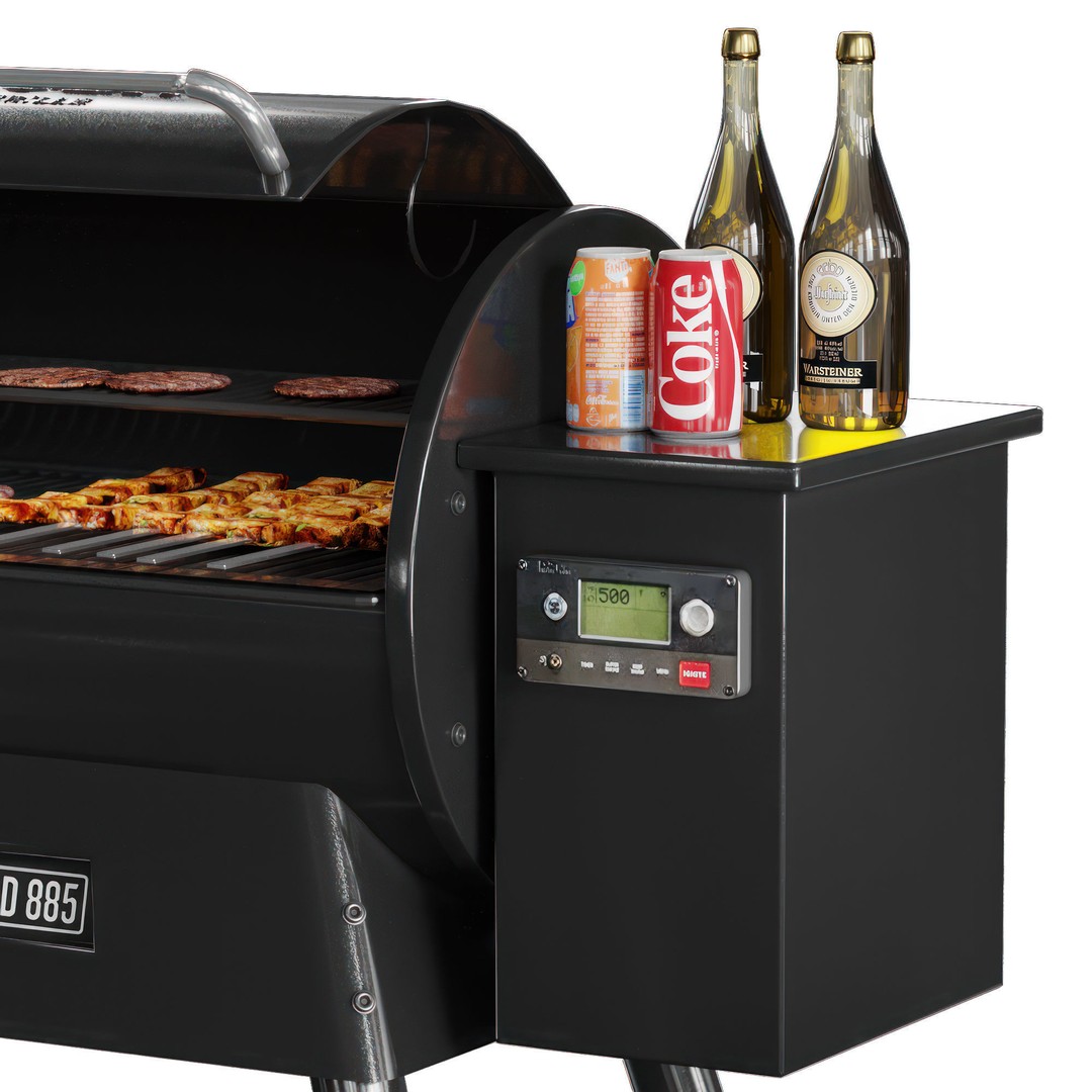 Traegar BBQ 3D Model – Outdoor Grill with Accessories, FBX, OBJ - View 7
