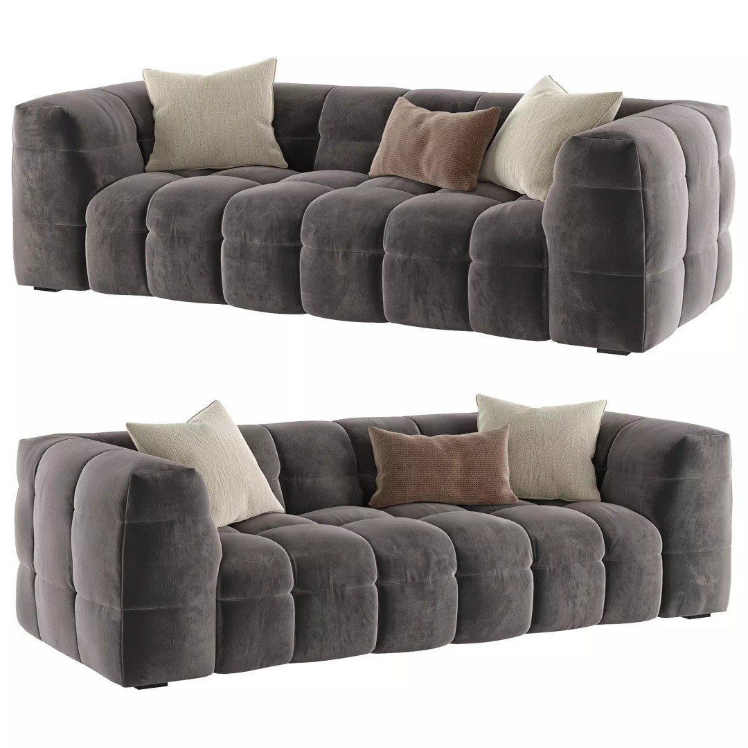 Fat Joe Sofa 3D Model – Modern Furniture Asset, PBR Textures - View 2