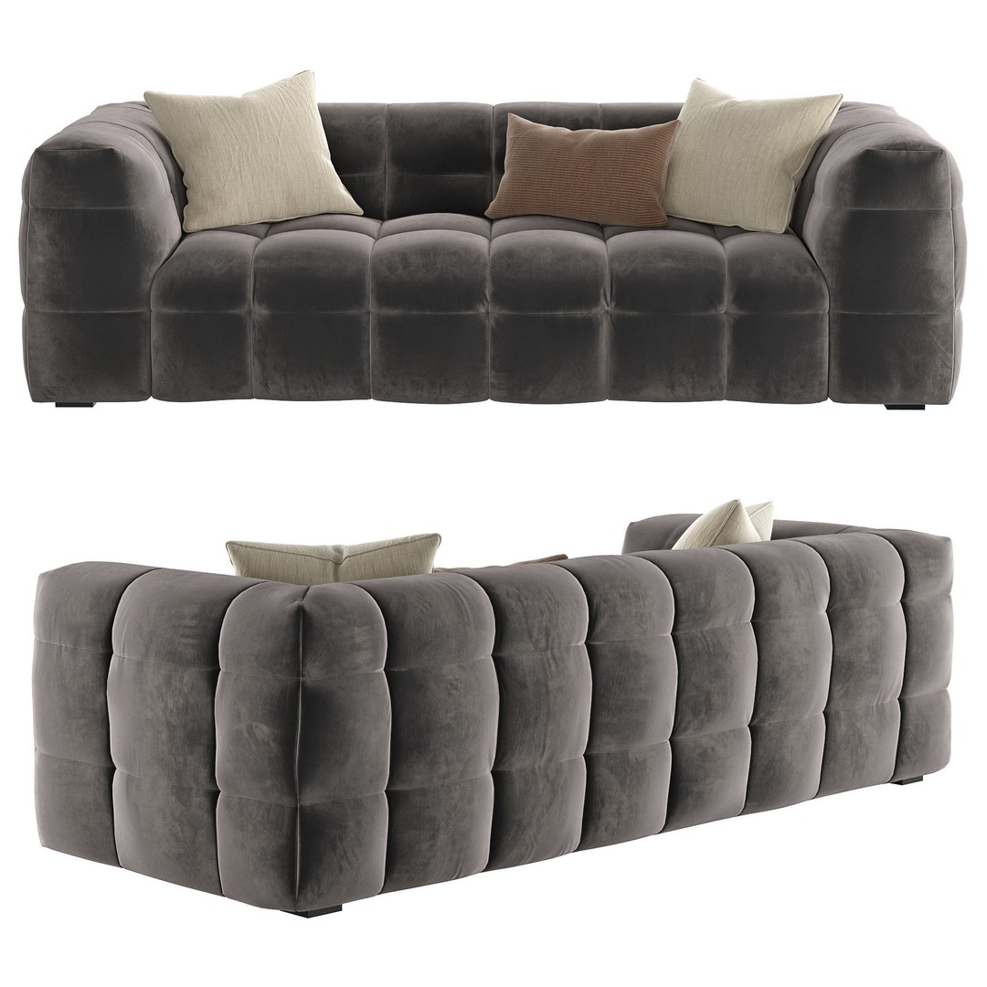 Fat Joe Sofa 3D Model – Modern Furniture Asset, PBR Textures - View 4