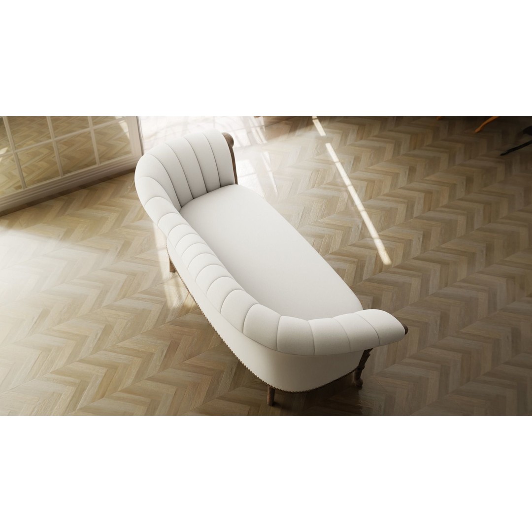 Chaise Lounge 3D Model – Low Poly Sofa with PBR Textures, FBX - View 5