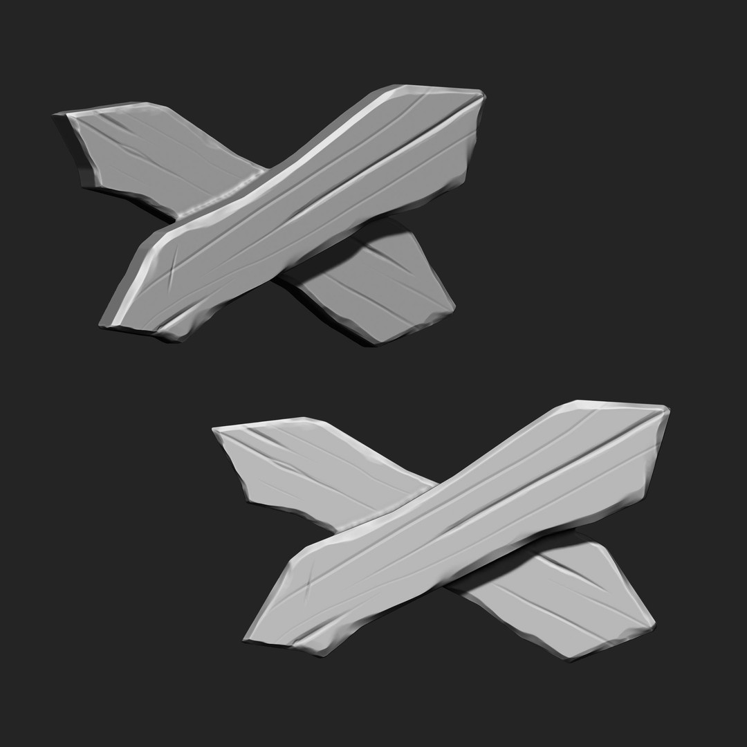 Stylized Wooden Plank 3D Model – IMM Brush Mega Pack, 73 Brushes - View 12