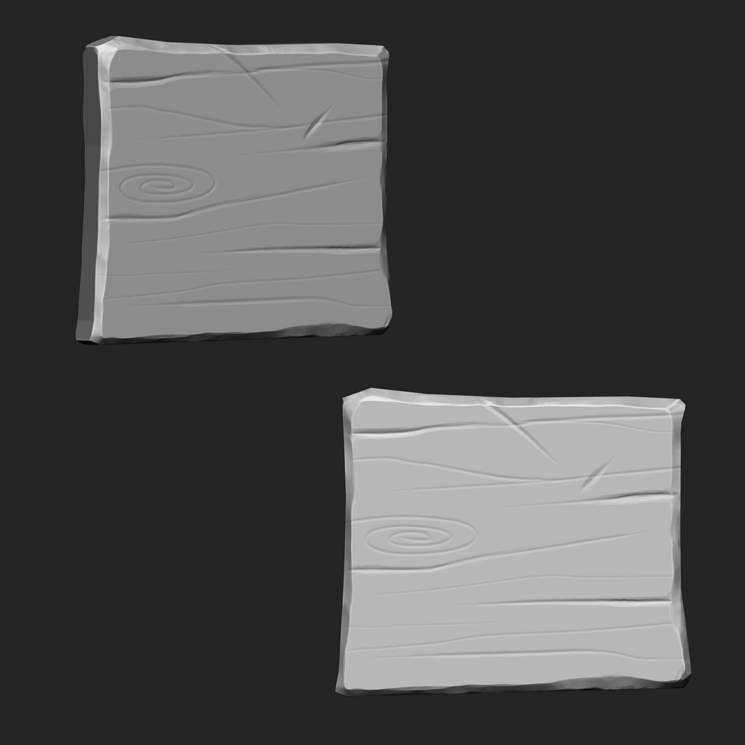 Stylized Wooden Plank 3D Model – IMM Brush Mega Pack, 73 Brushes - View 13