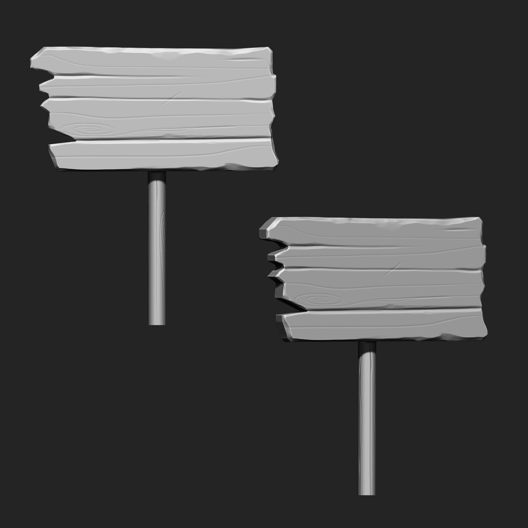 Stylized Wooden Plank 3D Model – IMM Brush Mega Pack, 73 Brushes - View 14