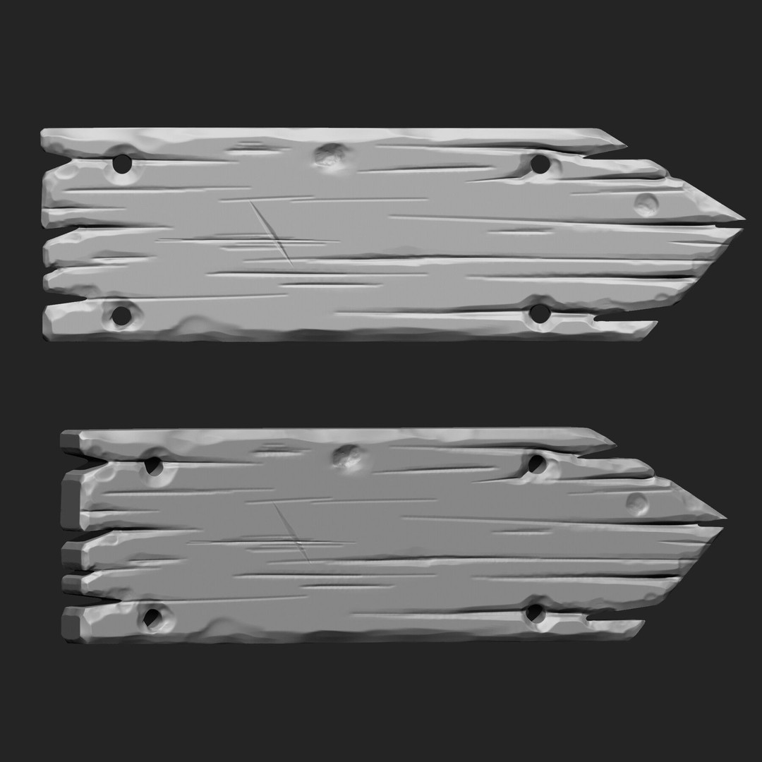 Stylized Wooden Plank 3D Model – IMM Brush Mega Pack, 73 Brushes - View 15