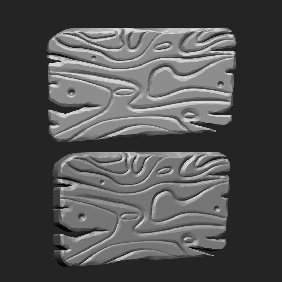 Stylized Wooden Plank 3D Model – IMM Brush Mega Pack, 73 Brushes - View 17