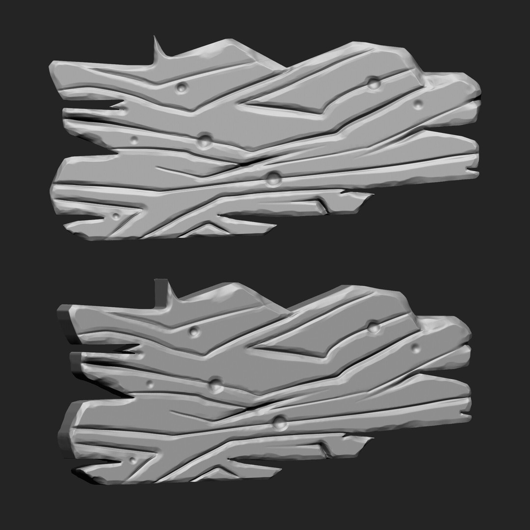 Stylized Wooden Plank 3D Model – IMM Brush Mega Pack, 73 Brushes - View 19
