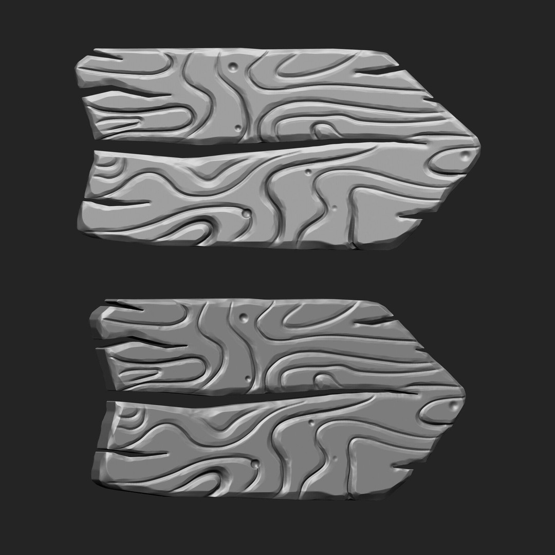 Stylized Wooden Plank 3D Model – IMM Brush Mega Pack, 73 Brushes - View 21