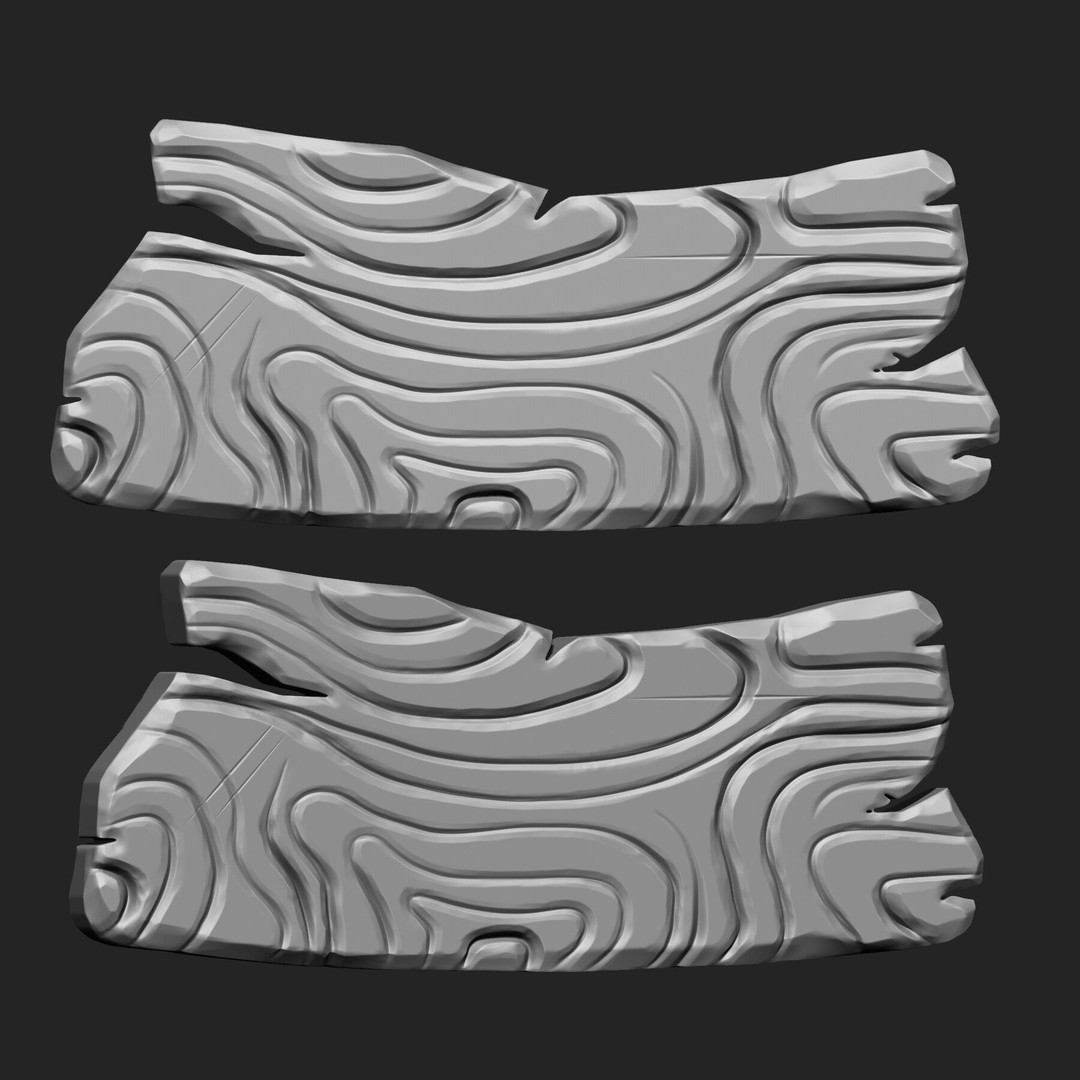 Stylized Wooden Plank 3D Model – IMM Brush Mega Pack, 73 Brushes - View 23