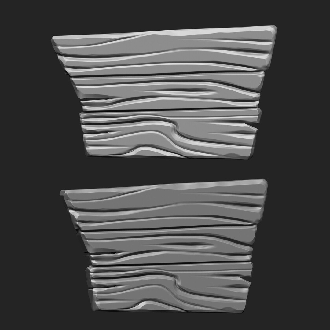 Stylized Wooden Plank 3D Model – IMM Brush Mega Pack, 73 Brushes - View 24