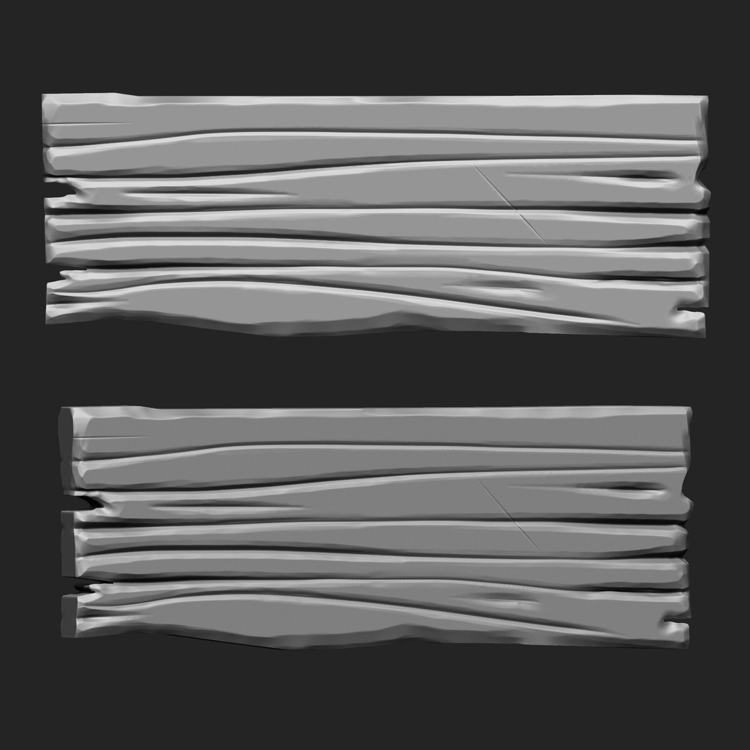 Stylized Wooden Plank 3D Model – IMM Brush Mega Pack, 73 Brushes - View 25