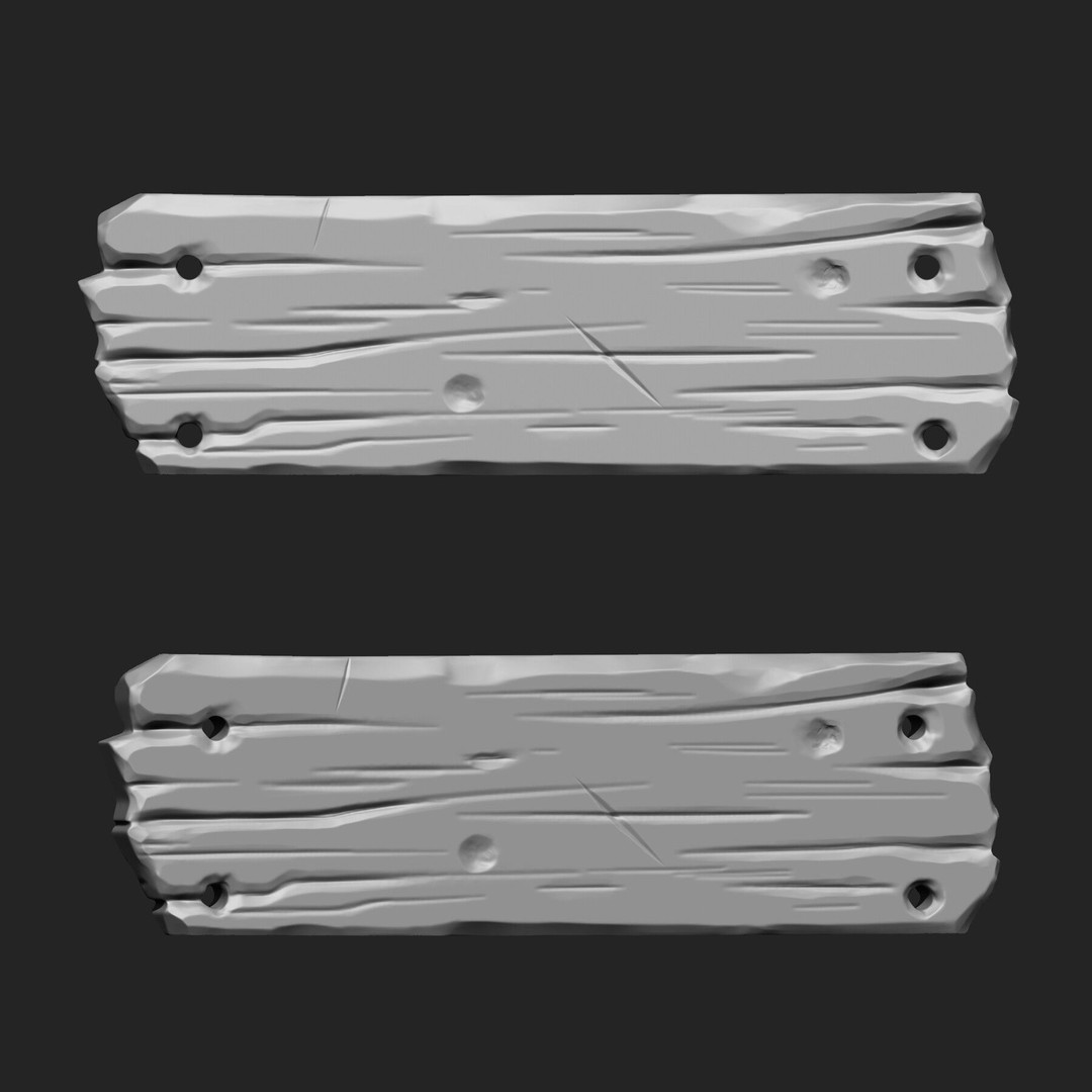 Stylized Wooden Plank 3D Model – IMM Brush Mega Pack, 73 Brushes - View 28