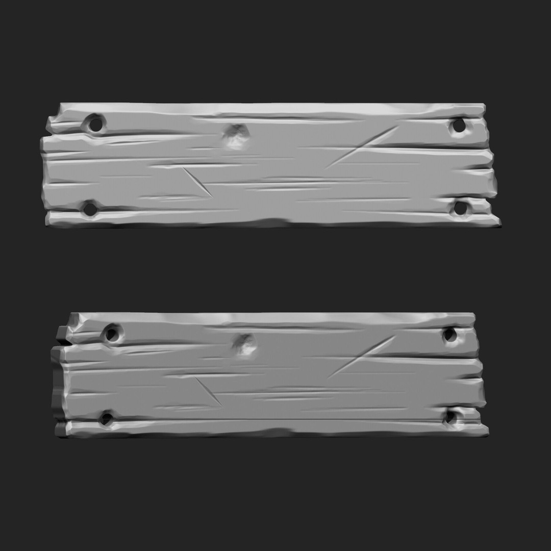 Stylized Wooden Plank 3D Model – IMM Brush Mega Pack, 73 Brushes - View 29