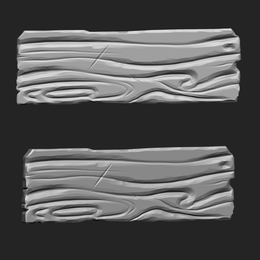 Stylized Wooden Plank 3D Model – IMM Brush Mega Pack, 73 Brushes - View 30