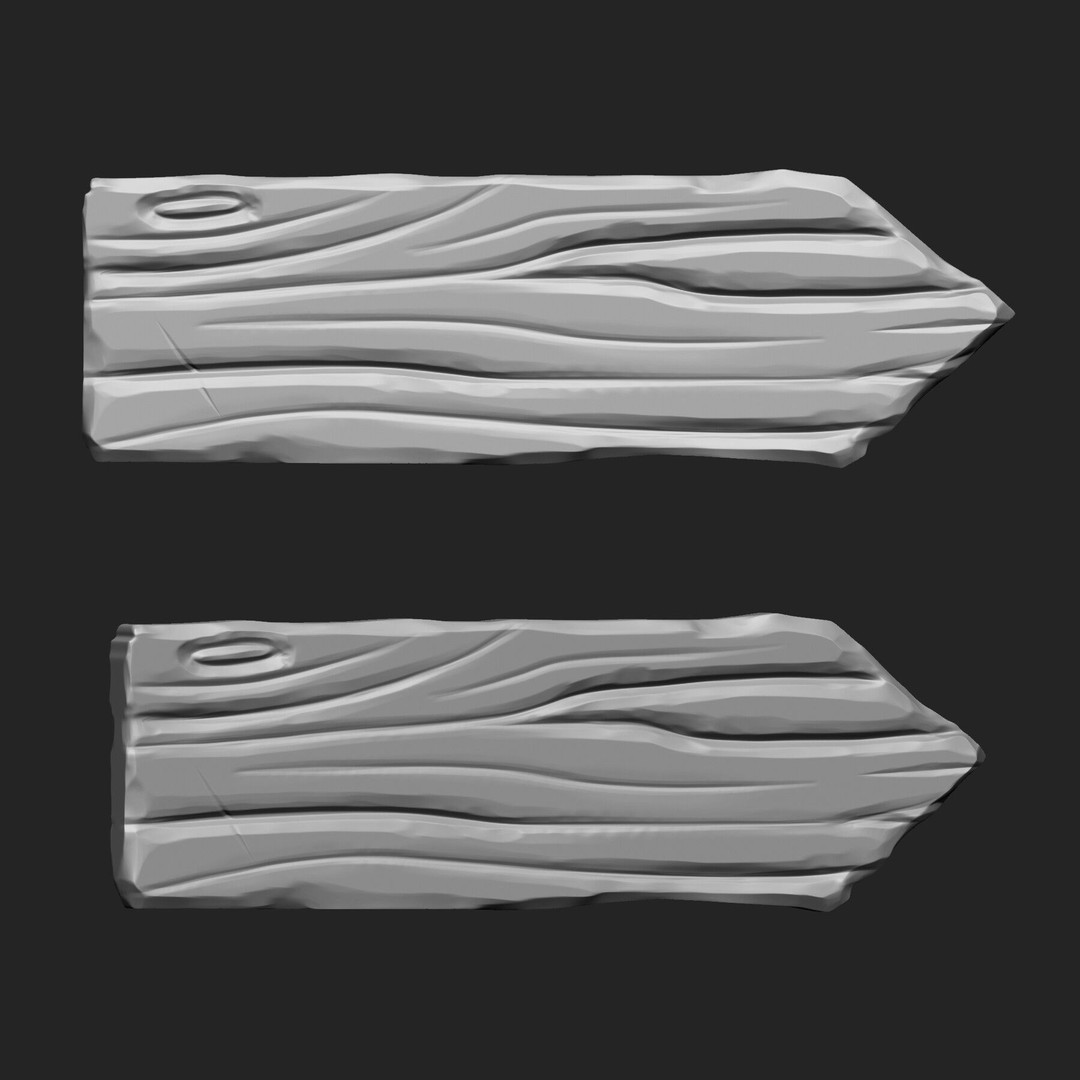 Stylized Wooden Plank 3D Model – IMM Brush Mega Pack, 73 Brushes - View 32
