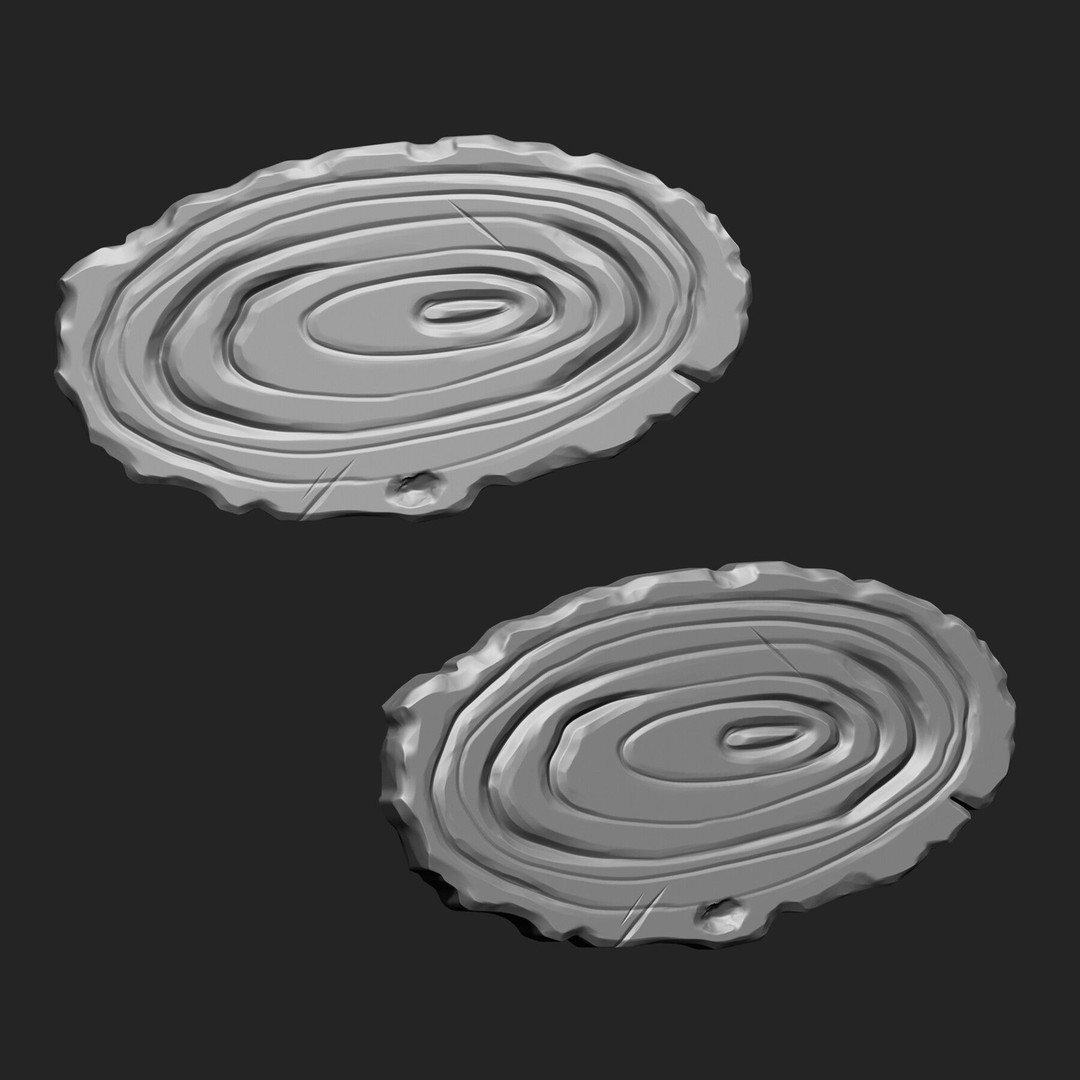 Stylized Wooden Plank 3D Model – IMM Brush Mega Pack, 73 Brushes - View 33