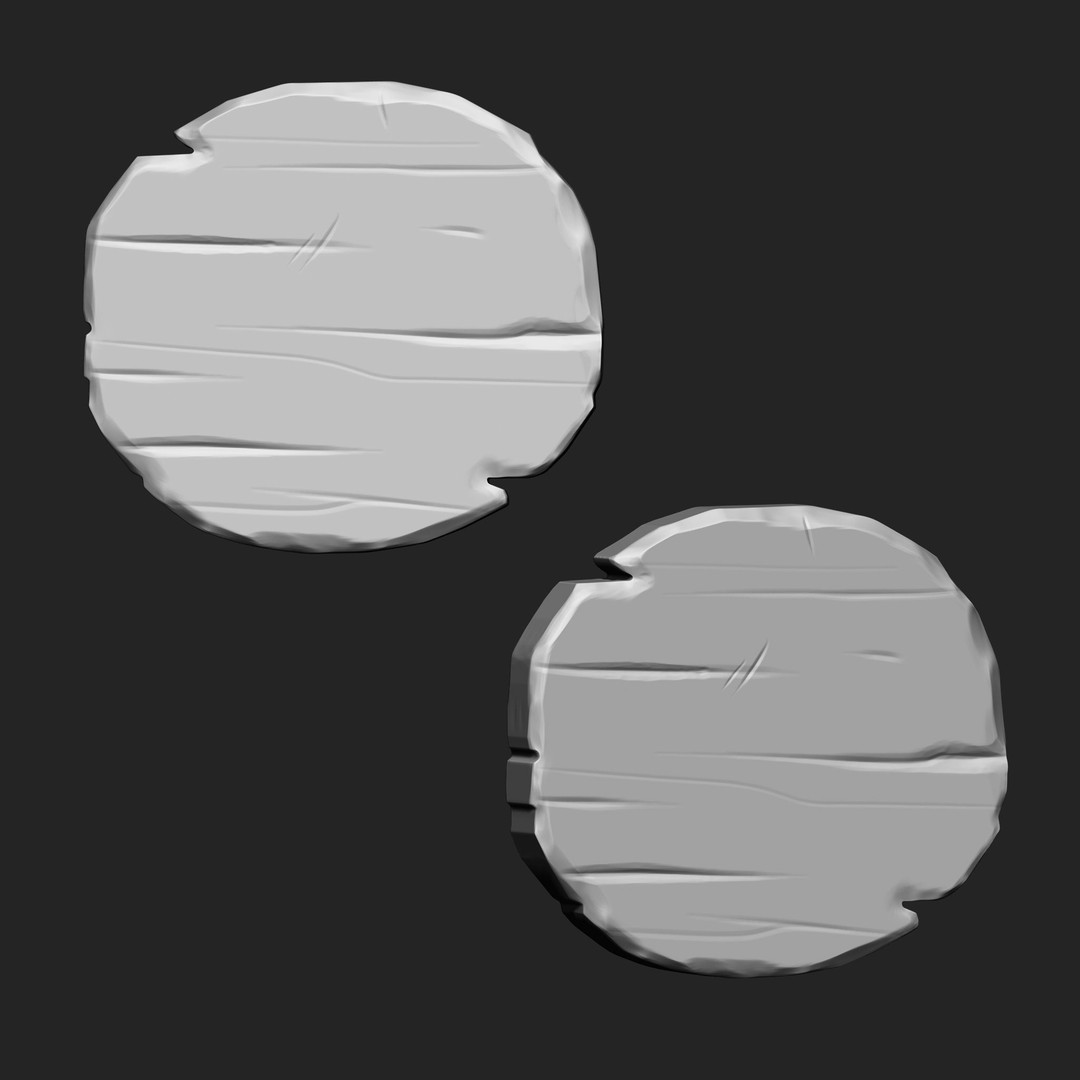 Stylized Wooden Plank 3D Model – IMM Brush Mega Pack, 73 Brushes - View 8