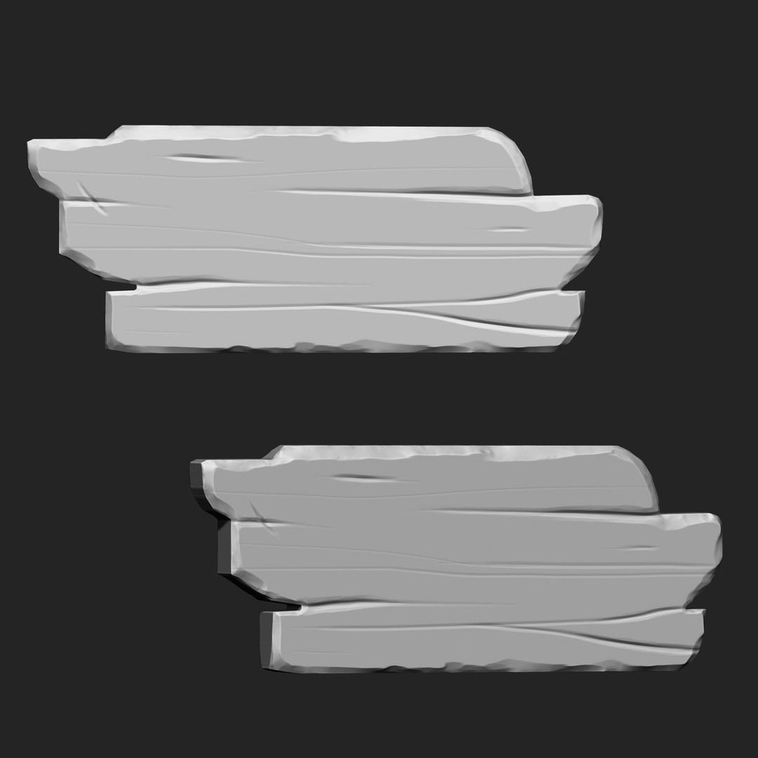 Stylized Wooden Plank 3D Model – IMM Brush Mega Pack, 73 Brushes - View 9