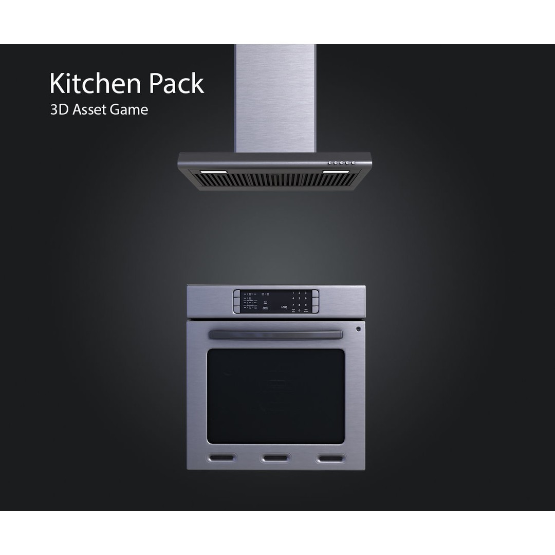 Kitchen Appliances 3D Model – Low Poly Game Asset, FBX, PBR Textures - View 7
