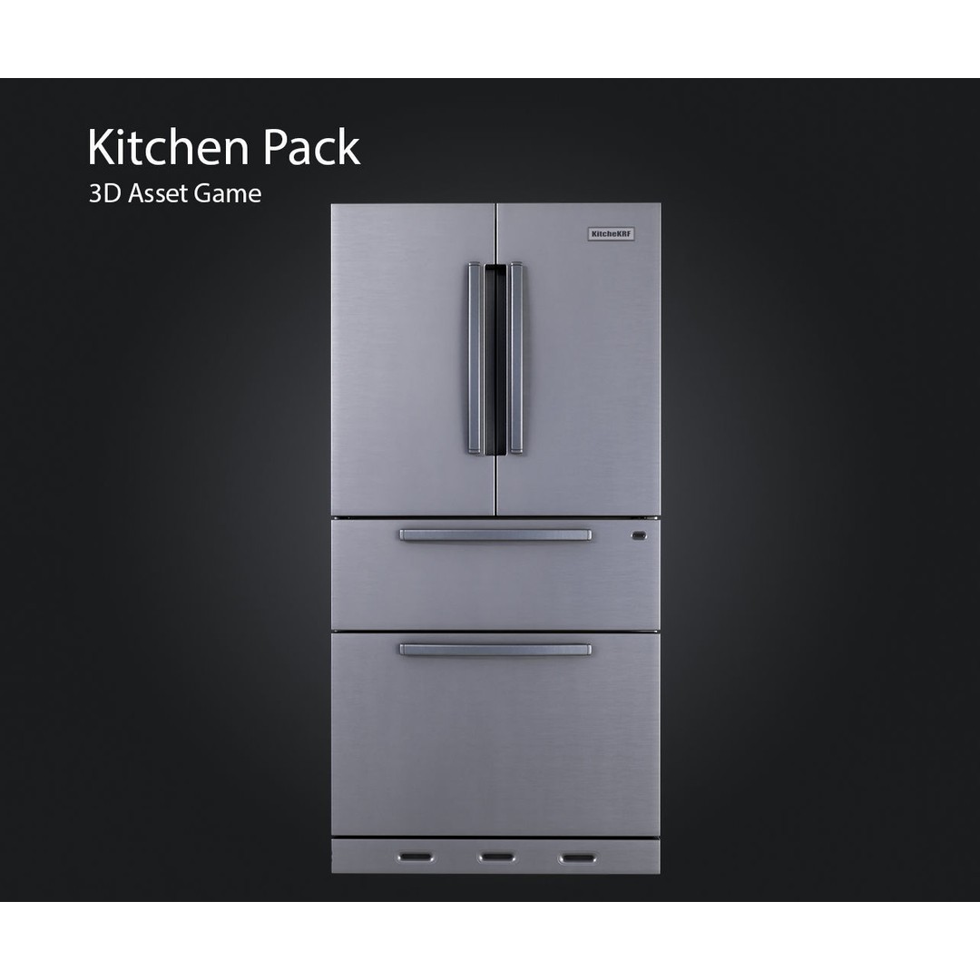 Kitchen Appliances 3D Model – Low Poly Game Asset, FBX, PBR Textures - View 8