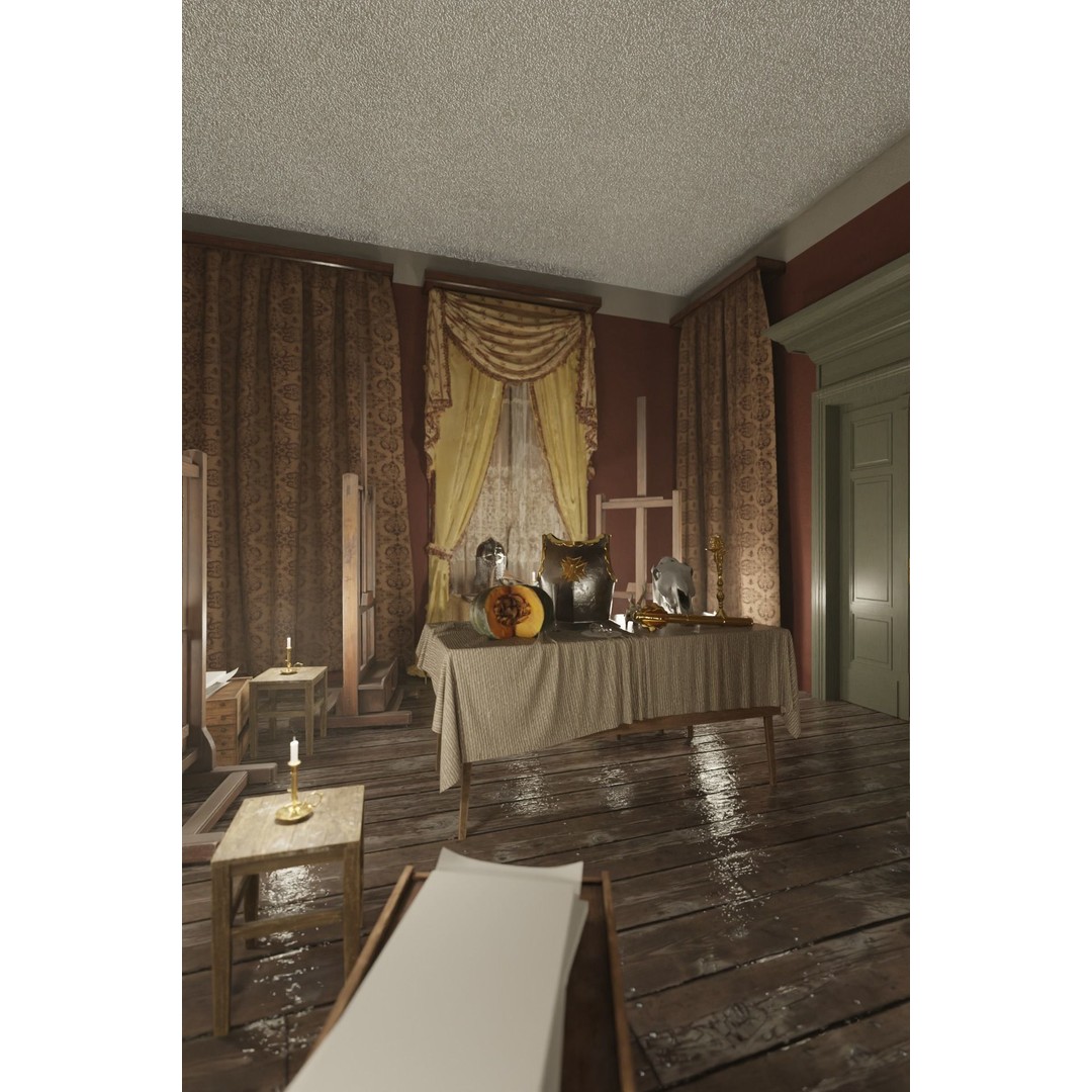 Academy of Fine Arts 3D Model – Mid Poly Architectural Interior, Blender - View 12