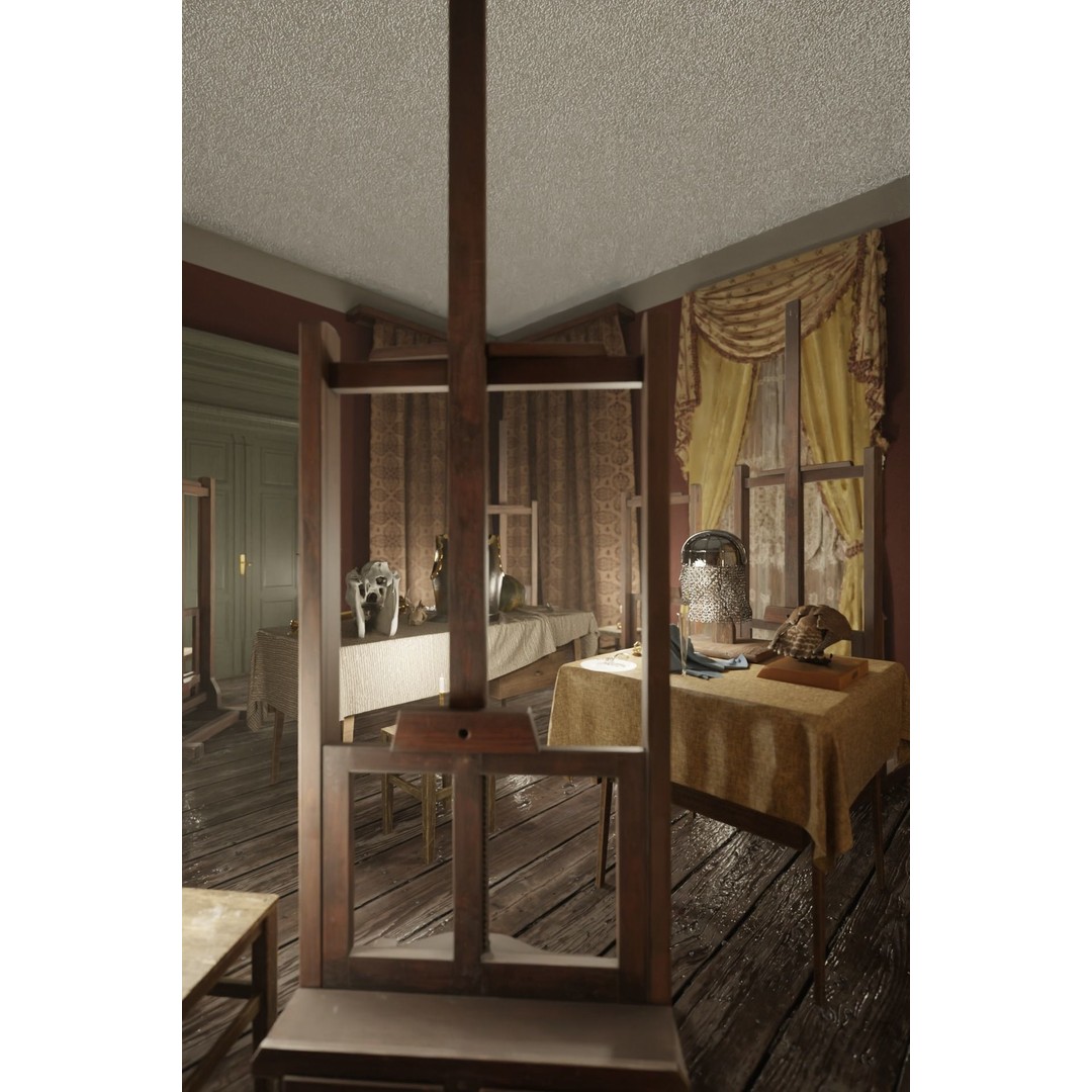 Academy of Fine Arts 3D Model – Mid Poly Architectural Interior, Blender - View 13