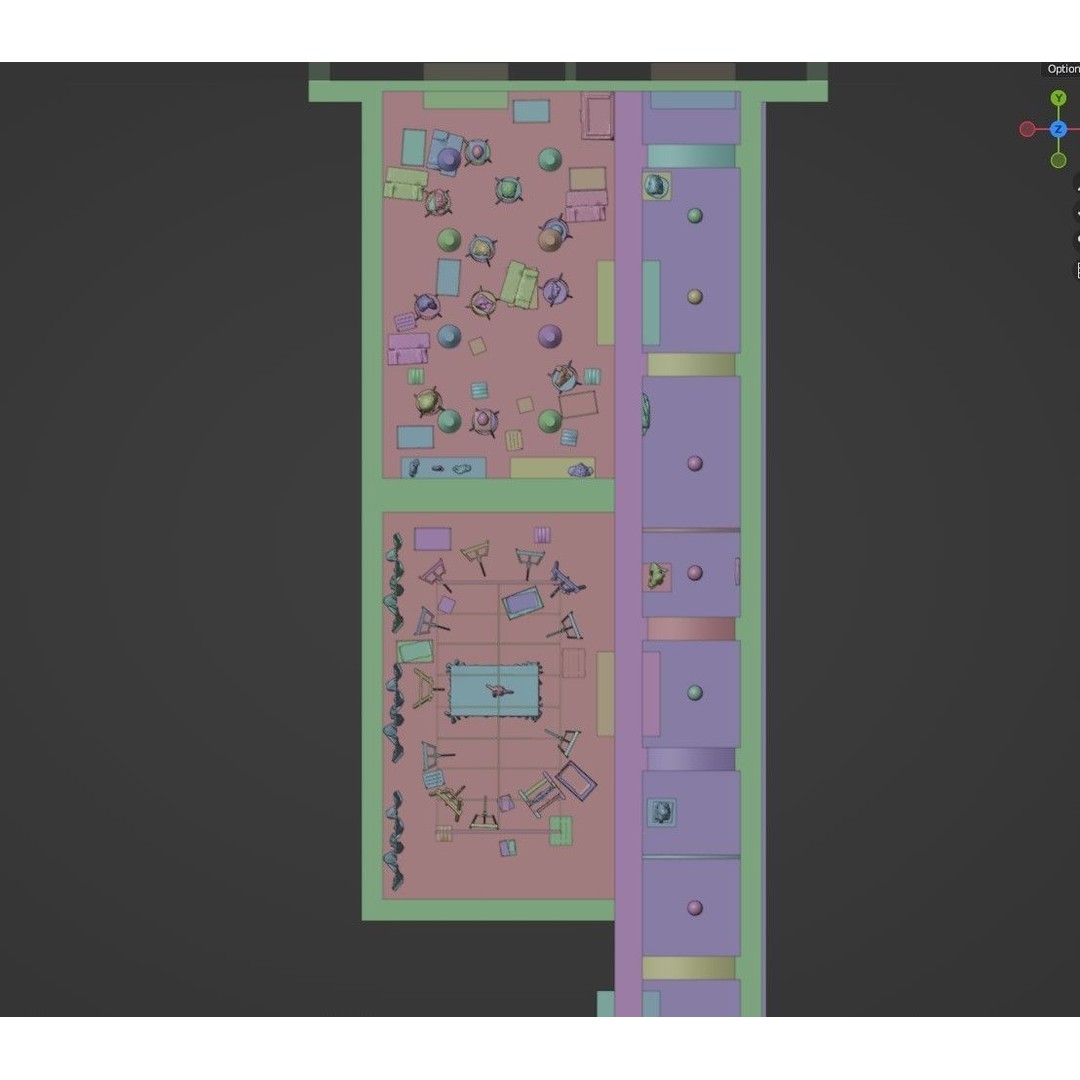 Academy of Fine Arts 3D Model – Mid Poly Architectural Interior, Blender - View 18