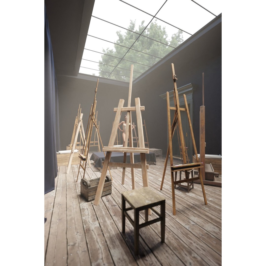 Academy of Fine Arts 3D Model – Mid Poly Architectural Interior, Blender - View 4