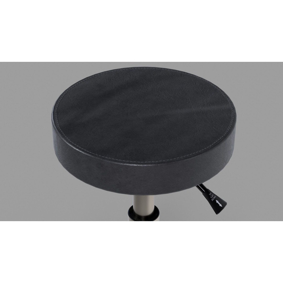 Medical Lab Stool 3D Model – Low Poly PBR Asset for Science - View 4