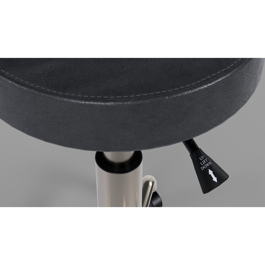 Medical Lab Stool 3D Model – Low Poly PBR Asset for Science - View 5