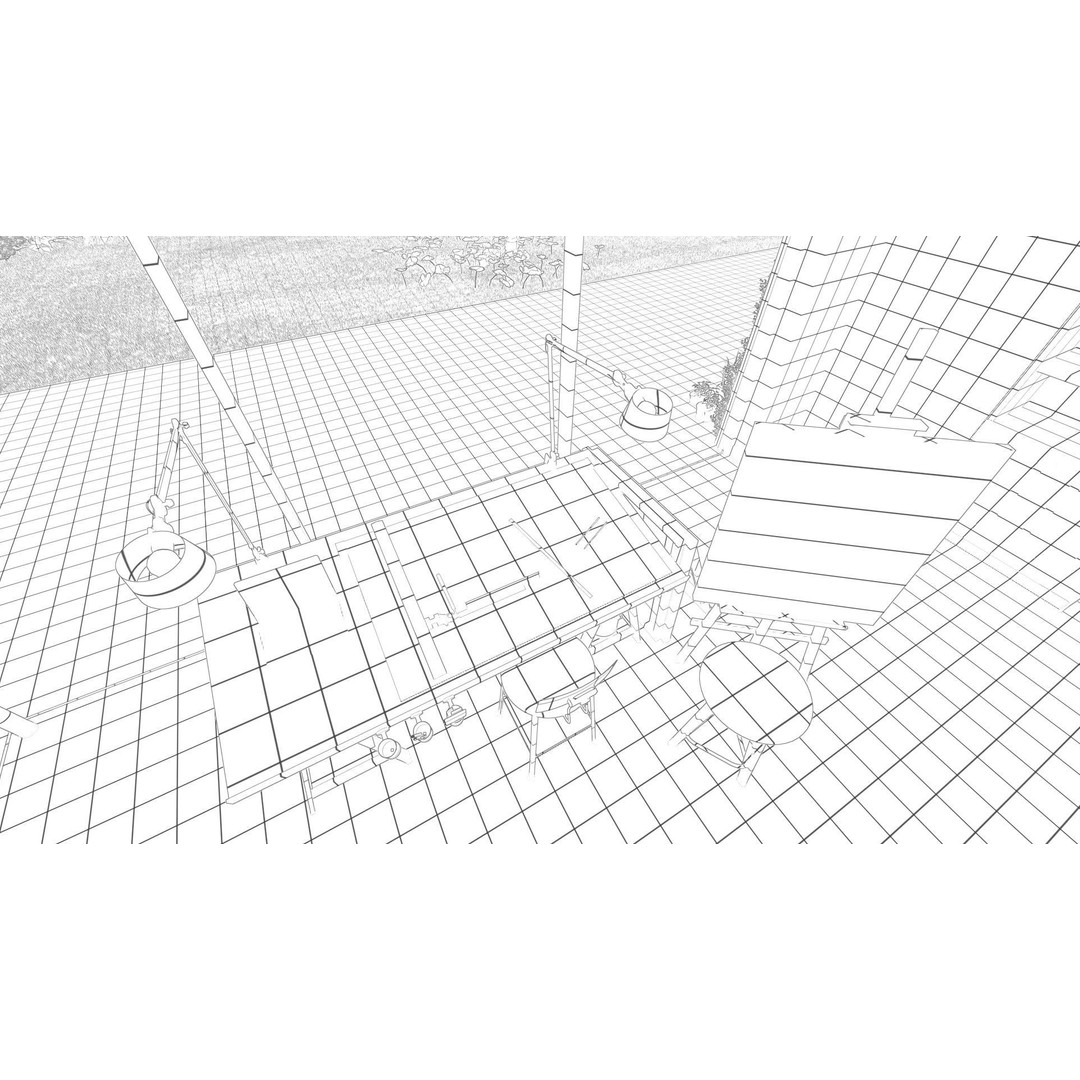 Drafting Table 3D Model – Low Poly Furniture Asset, FBX, OBJ