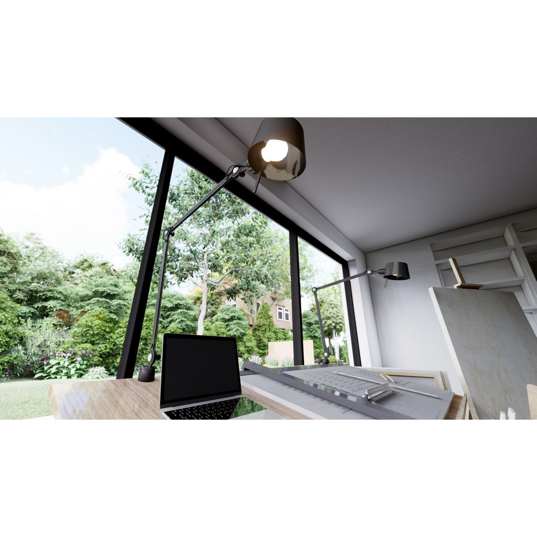 Drafting Table 3D Model – Low Poly Furniture Asset, FBX, OBJ - View 16