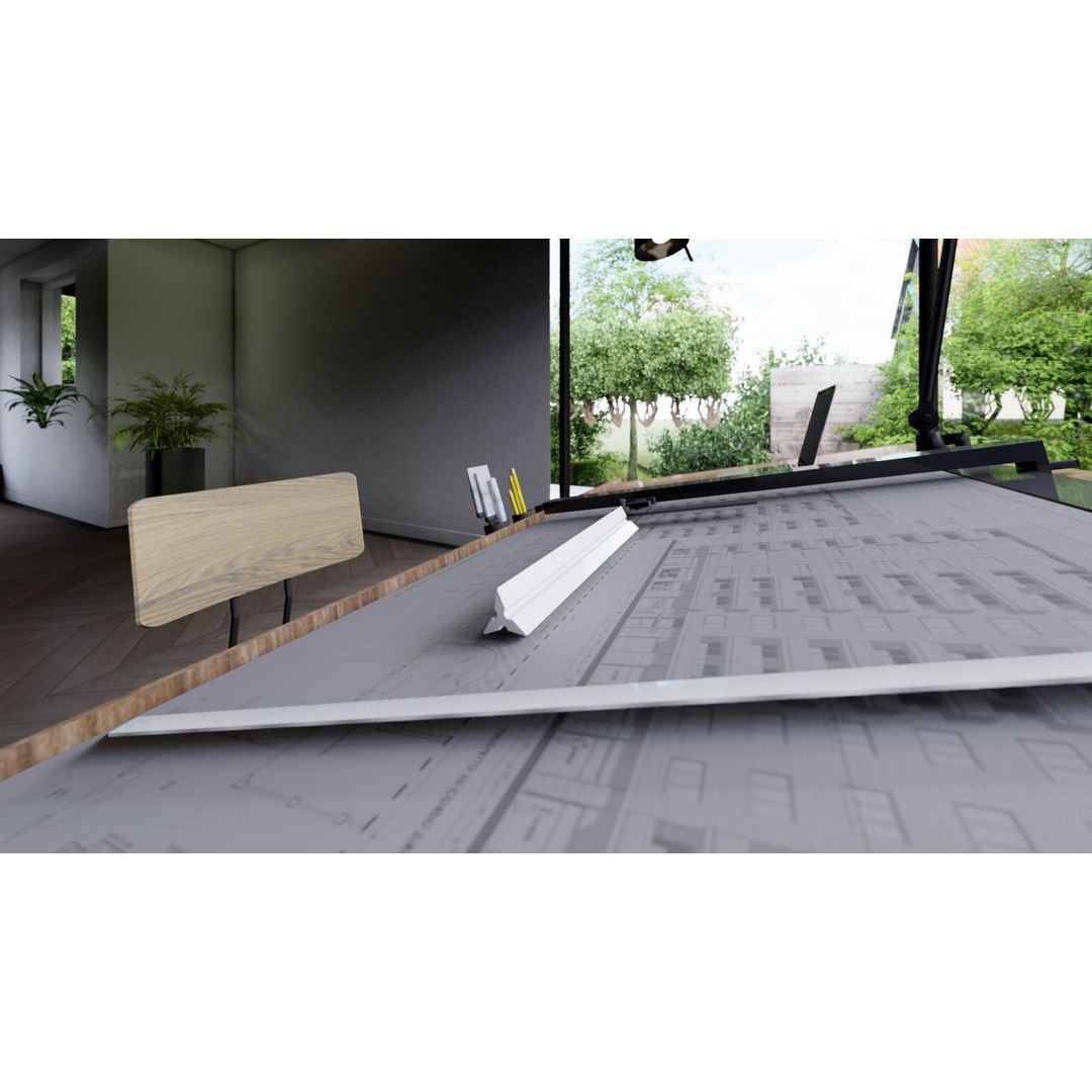 Drafting Table 3D Model – Low Poly Furniture Asset, FBX, OBJ - View 6