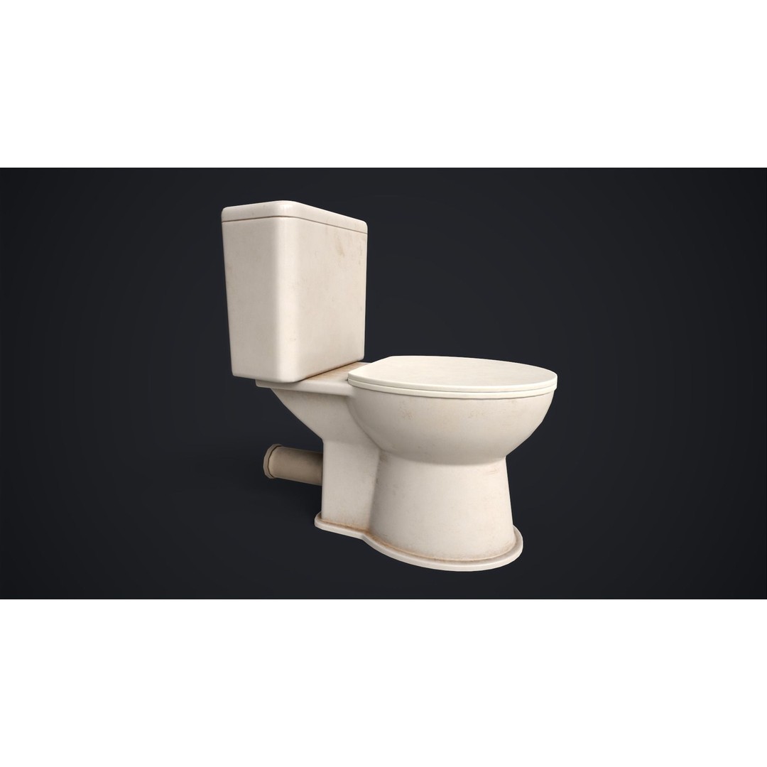 Toilet Bowl 3D Model – Low Poly PBR Bathroom Asset, FBX, OBJ - View 17