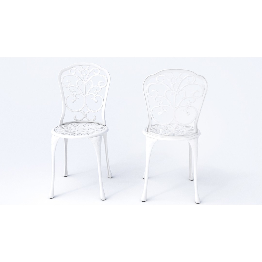 Garden Breakfast 3D Model – Low Poly Outdoor Furniture Set, FBX, OBJ - View 8