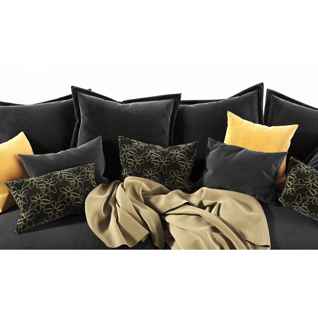 Wodge2 Sofa 3D Model – Modern Furniture Asset with Textures - View 11