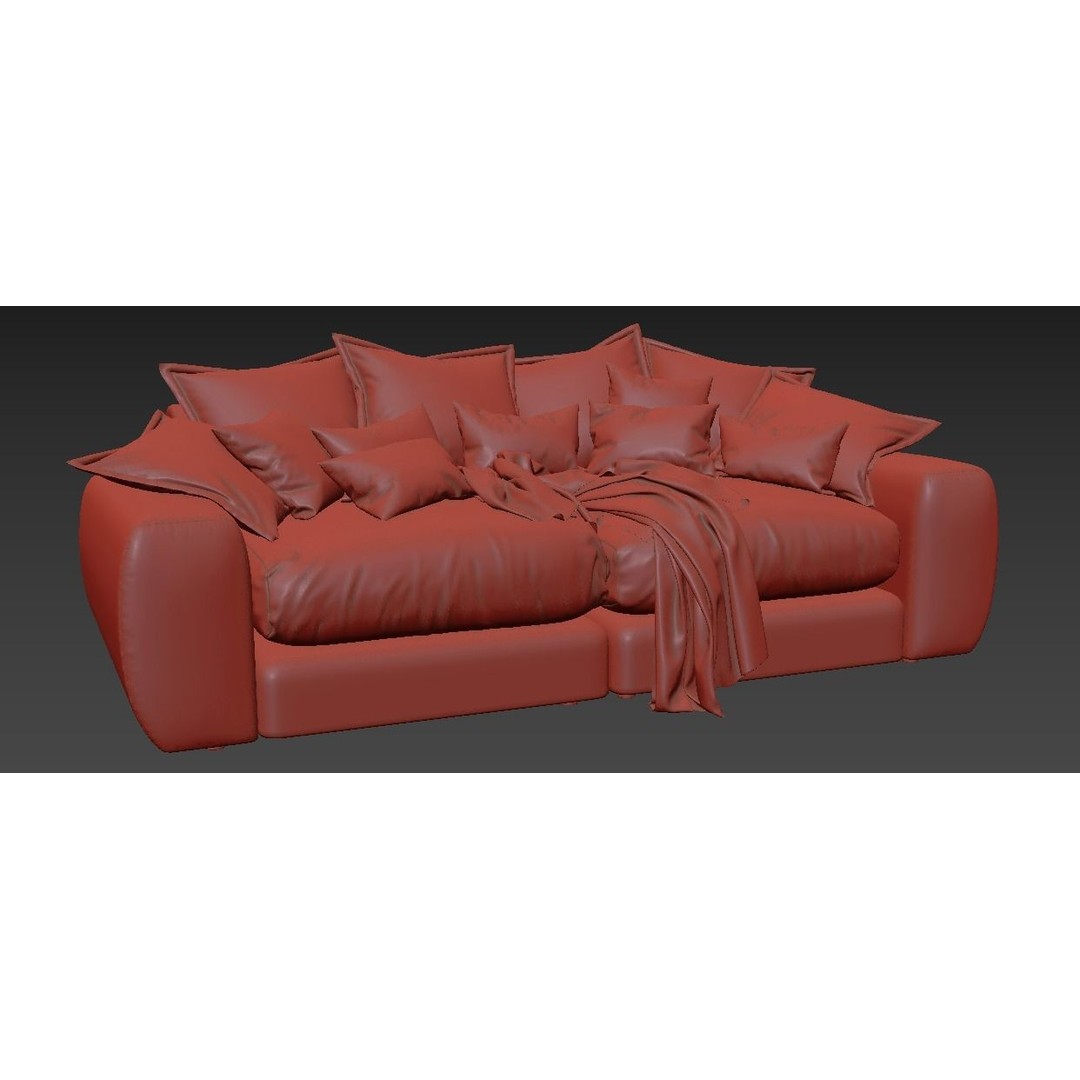 Wodge2 Sofa 3D Model – Modern Furniture Asset with Textures - View 16