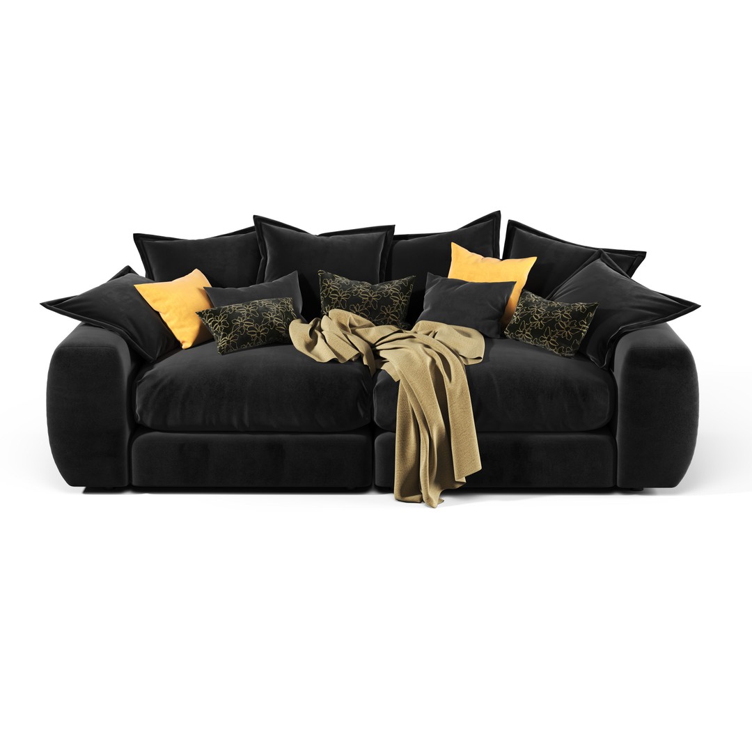 Wodge2 Sofa 3D Model – Modern Furniture Asset with Textures - View 3