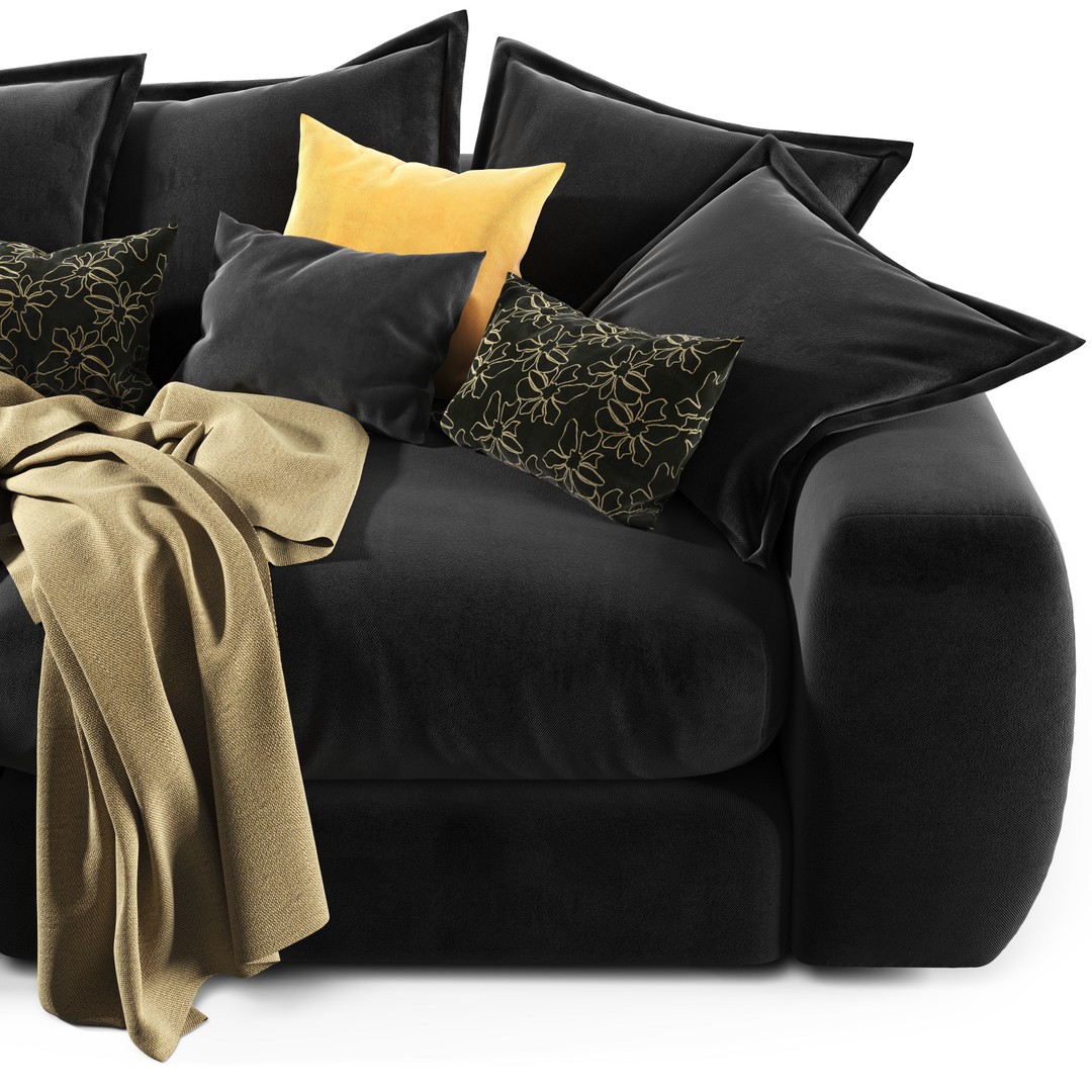 Wodge2 Sofa 3D Model – Modern Furniture Asset with Textures - View 5