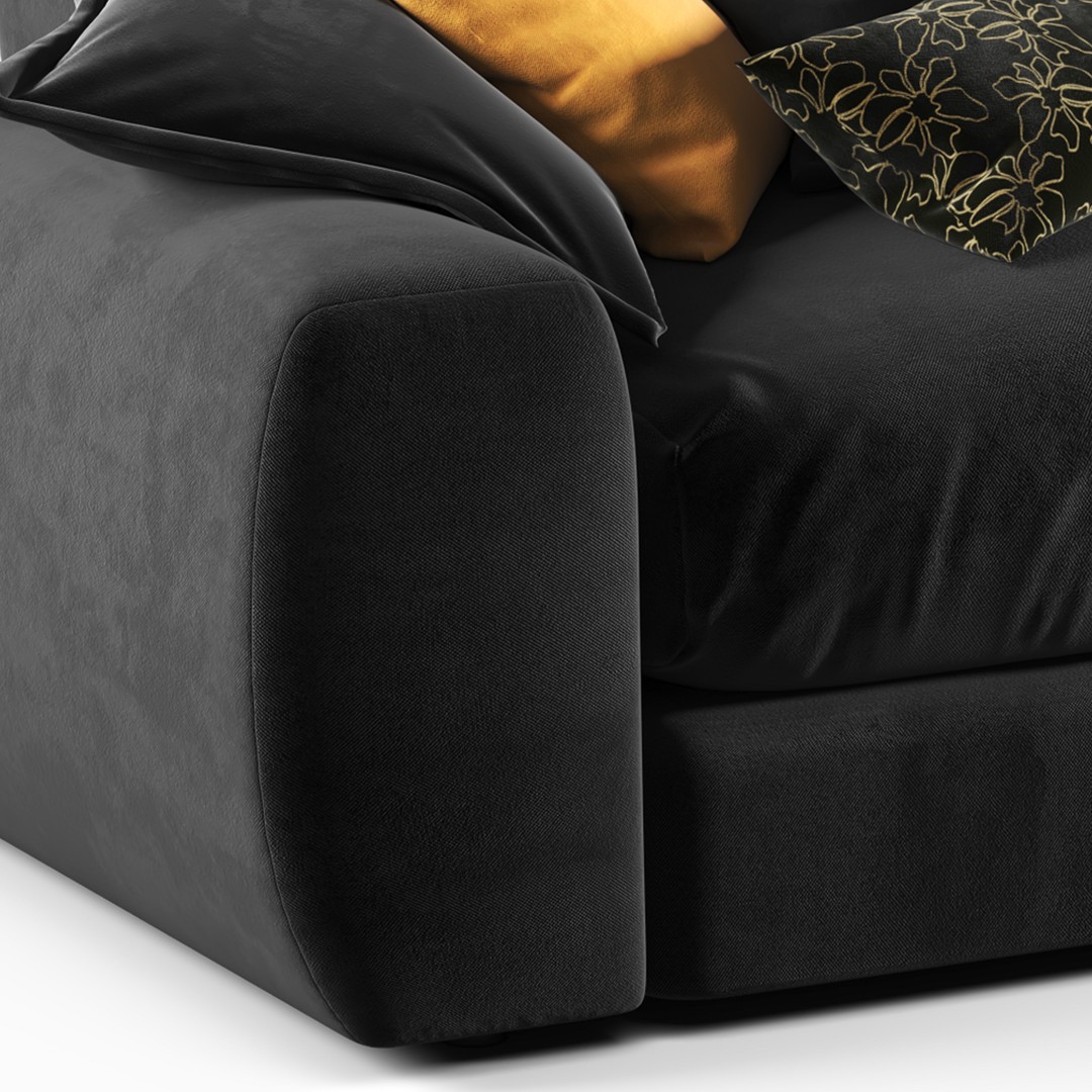 Wodge2 Sofa 3D Model – Modern Furniture Asset with Textures - View 8