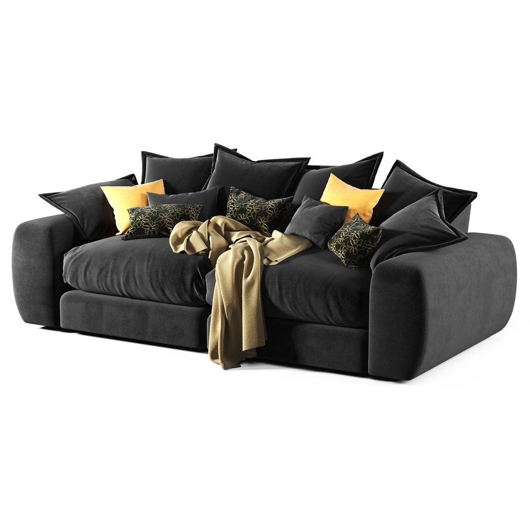 Wodge2 Sofa 3D Model – Modern Furniture Asset with Textures - View 9