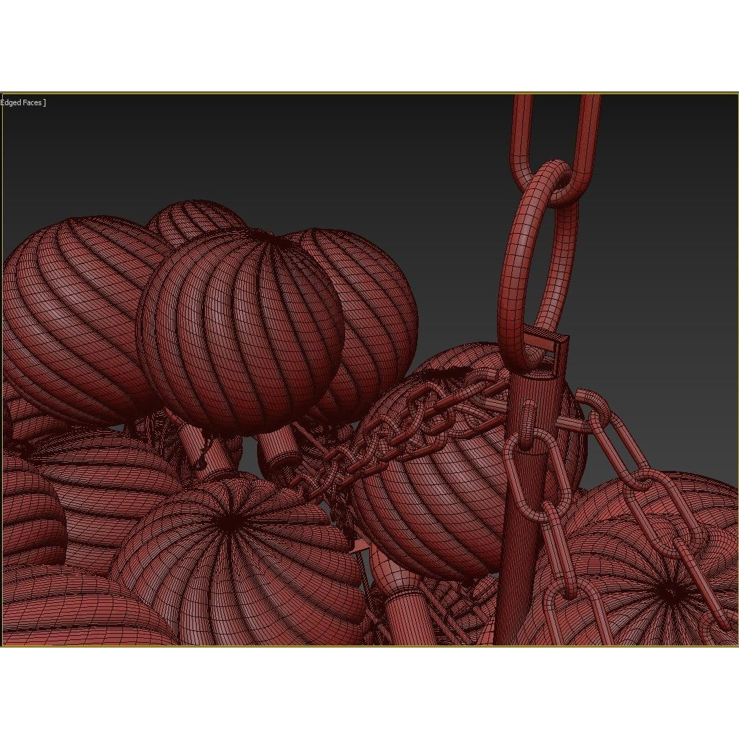 RH Talia Linear Chandelier 63 3D Model – Modern Lighting Fixture, FBX/OBJ