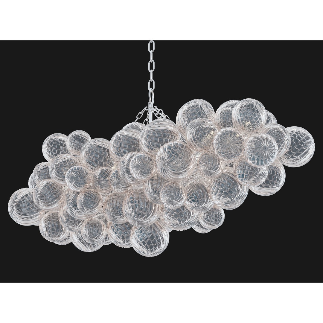 RH Talia Linear Chandelier 63 3D Model – Modern Lighting Fixture, FBX/OBJ - View 11