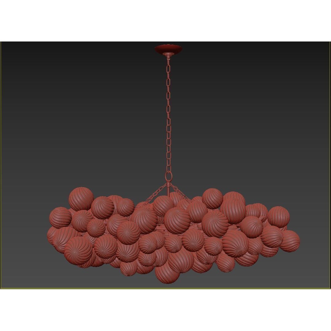 RH Talia Linear Chandelier 63 3D Model – Modern Lighting Fixture, FBX/OBJ - View 15